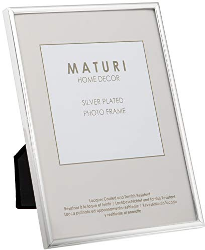Maturi Marco de fotos plateado - Borde fino 13 x 18 cm
