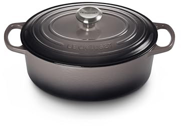 Le Creuset Signature Enamelled Cast Iron Casserole Dish with Lid - Oval, 29 cm, 4.7 Litres, Flint, 21178294442430