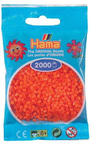 Desconocido Hama Perlen 501-04 - Mini Perlas, Naranja 2000 Piezas [Importado de Alemania]