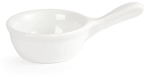 Olympia Miniature Pan Shaped Bowls 35Ml 12Oz 70mm Porcelain Kitchen Dish 12pc