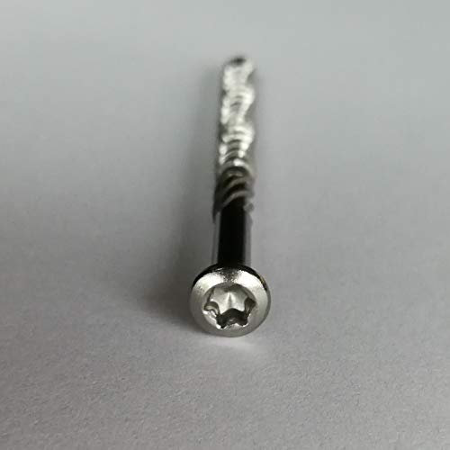 5 x 60 mm Edelstahl C1 Terrassenschrauben gehärtet Torx TX 25, Cutspitze 200-1000 Stück wählbar (400)