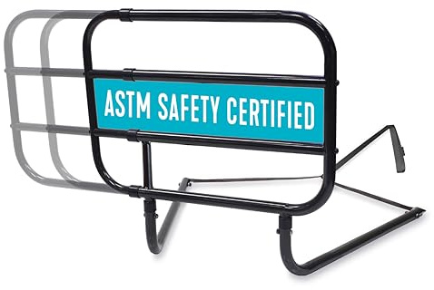 Able Life Bedside Extend-A-Rail, Adjustable Senior Bed Safety Railing and Stand Assist Grab Bar, Extendable Guardrail for Seniors and Elderly Adults, ASTM Safety Approved Bedrail