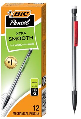 BIC Xtra-Smooth Mechanical Pencils, 0.7 mm Medium Point, 12-Count