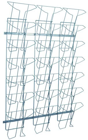 ALBA A4 Wire Display Stand with 21 Compartments - Metalic