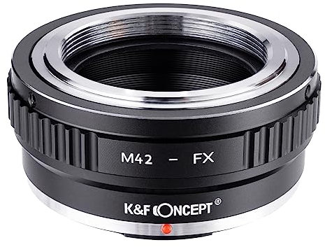 K&F CONCEPT - Adaptador de Enfoque Manual, Compatible con Objetivos Lentes M42 Mount y Cuerpos de Cámara Fujifilm Fuji X-Series X FX Mount, Anillo Adaptador Manual Lens