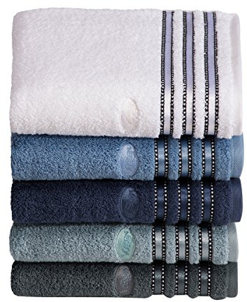Vossen 1153260377 F534 Cult de Luxe - Handtuch, 50 x 100 cm, blau