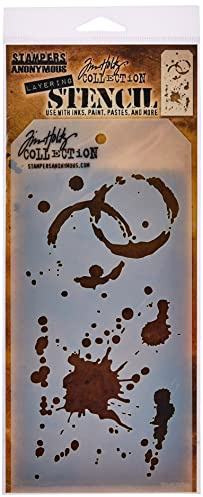 Tim Holtz Layered Stencil 4.125X8.5, Splatters
