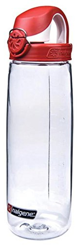 Nalgene 'Everyday OTF' - 0,7 L, transparent, Deckel rotweiss