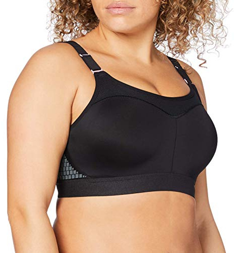 Triumph Mujer Triaction Control Lite W01 Ex, Minimizer Sports Bra, Black, 90C