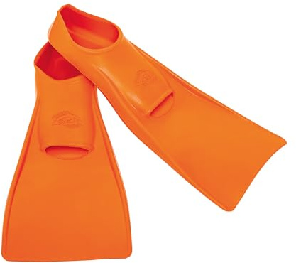 Flipper SwimSafe 1100 - pinne da nuoto per bambini e ragazzi, in arancione, misura 22 - 24, in gomma naturale, come ausilio al nuoto