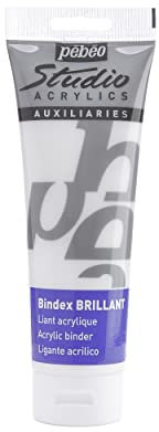 Pebeo Studio Acrylfarbe, 250 ml, Medien Bindex Flüssigkeitsbinder, Transparent