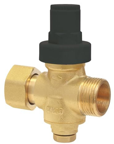SOMATHERM FOR YOU - Piston pressure reducer - 20/27 rotating nut/male - Pressure gauge socket on the bottom - Outlet pressure adjustment with split screw - Maximum inlet pressure 16 bar, Packaging may vary