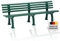 Blome Sitzbank Juist – Gartenbank für Garten, Balkon, Terrasse, Parkbank in grün, 4-Sitzer, Made in Germany