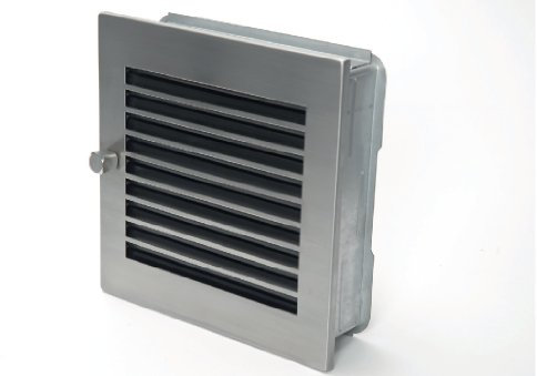 Warmluftgitter 23x23 Edelstahl matt Lüftungsgitter Ofengitter