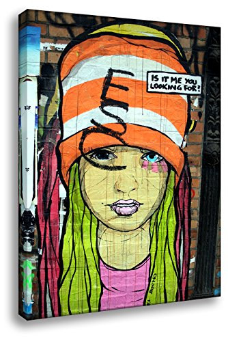 Kunstbruder Kunstdruck auf Leinwand - EL Bocho Graffiti - is it me? - Bild fertig auf Keilrahmen/Pop Art Gemälde Leinwandbild Wandbild Dekoration Zimmerbild (70x100cm)