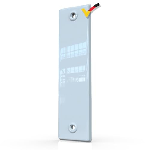 markiso® Rolladengurt Abdeckung geschlossen [Aluminium], Gurtwicklerblende – Gurtwickler Abdeckung, pulverbeschichtet Weiß, Lochabstände 135 mm, 160 mm, 185 mm, einfache Montage ohne Bohren