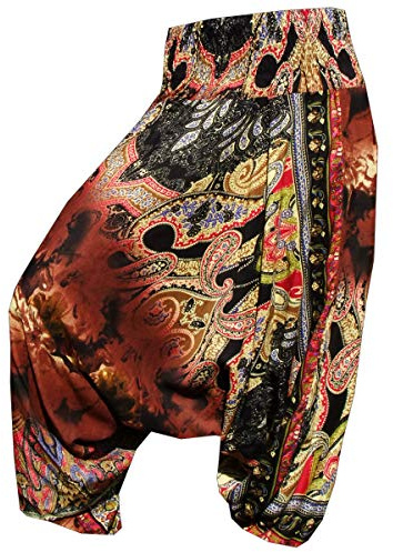 PANASIAM Aladin Pants Batik-Print, L in Brown
