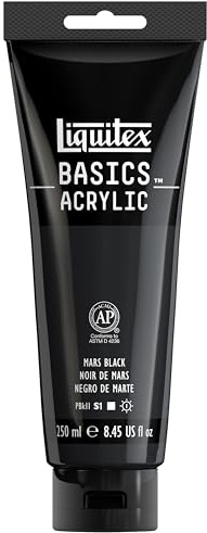 Liquitex BASICS Acrylic Paint, 8.5-oz Tube, Mars Black