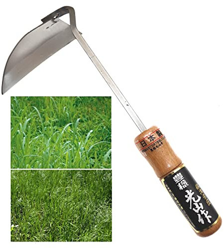 Faux Faucille Manuel Japonaise Lame Coupe Arrière Acier Inoxydable Désherber Desherbage Outil Jardin Jardinage Fabriqué au Japon