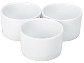Genware NEV-RAMCON9-W Royal Contemporary Smooth Ramekin, 9 cm (Pack of 6)
