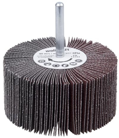 wolfcraft 2034000 Roue abrasifs à lamelle T 6 mm Grain 80 Diamètre 80 x 40 mm