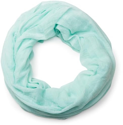 styleBREAKER unifarbener Loop Schlauchschal, weich und leicht, Unisex 01016069, Farbe:Türkis