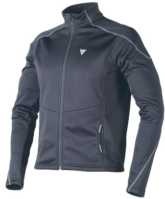 Dainese - Giubbino Antivento No Wind Layer D1, Giacca Second Layer Termo Isolante e Idrorepellente, Softshell per Moto e Sci, Sottogiacca Tessuto Elastico, Protegge da Vento e Pioggia, Nero