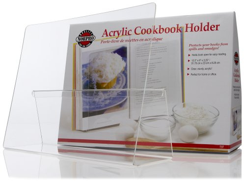 Norpro Acrylic CookBook / IPad / Tablet Holder, 9D x 12.5W x 3.25H