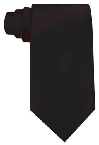 B&S Trendz Black Tie For Men, Perfect For Funerals, Weddings, Interviews, Formal Business Attire, Classic Plain Solid Colour Mens Ties, 142cm long x 8.5cm wide