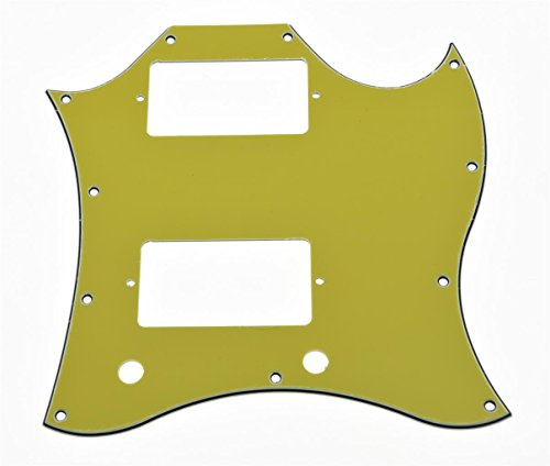 KAISH American Standard SG heltäckande pickguard gitarrplektrum skydd för USA SG specialgitarr gul 3 lager