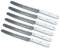 Marsvogel 6 Stück Tafelmesser POM spitz Solingen Tischmesser Menümesser (6er Pack, Weiß)