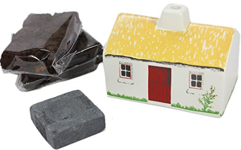 Irish Shopper Turf Peat Incense Ceramic Cottage Gift Boxed Irish Ireland