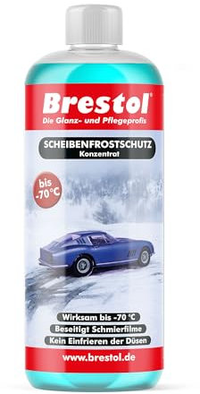 Brestol Scheibenfrostschutz 1000 ml Konzentrat -70 °C - Waschanlagenzusatz Antifrost Anti-Frost Klarsicht Enteiser Scheibenenteiser Klare Sicht