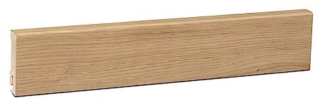 KGM Sockelleiste Modern – Furnierte Massivholz-Sockelleiste in Eiche geölt – Maße: 2400 x 16 x 58 mm – 1 Stück