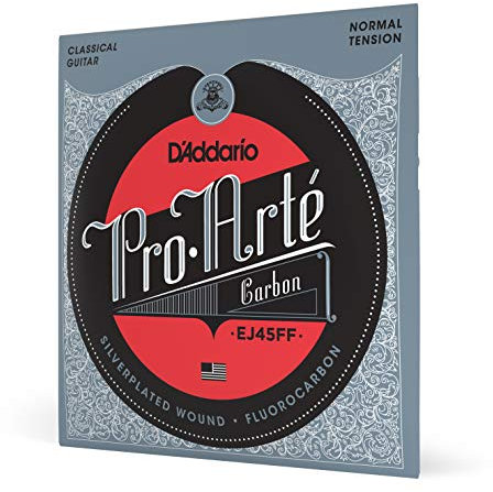 D'Addario Gitarrensaiten Konzertgitarre | Akustikgitarre | Akustik Gitarre Saiten | Classical Guitar Strings | EJ45FF Pro Arte Carbon Classical Saiten