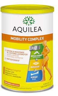 AQUILEA | Mobility Complex | Mobilidad | 375g | Formato en Polvo | Sabor limón | 3 en 1 Músculos, Huesos y Articulaciones | Colágeno, Magnesio, Vitamina C D K, Calcio y aminoácidos | Antioxidante