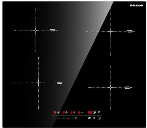 Gasland Chef IH60BF Piano Cottura a Induzione a 4 Zone, 60cm, con Display Sensore Touch, 7000W
