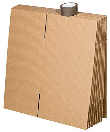 Pack 15 cartons à livres avec poignées + 1 adhésif offert