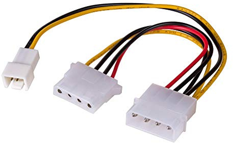 AKYGA AK-CA-35 Molex Stecker auf 3 pin 12V (m) / Molex Adapter Stromkabel 15cm