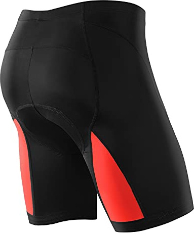 NOOYME Pantalones de ciclismo para hombre con acolchado en el asiento 4D, pantalones de ciclismo para hombre, secado rápido y elásticos, elasticidad mejorada y permeabilidad al aire, negro rojo, S