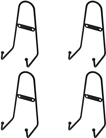 4Pcs Metal wall Mount Display Easel, Black Plate Hanger Picture frame Stand Vertical Plate Stand Holders for Pictures Photo Dish Decoration (6 inch)