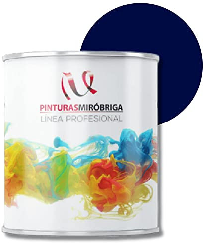 Pinturas Mirobriga Esmalte Antioxidante Color Azul Cobalto Ral 5013, Secado Rapido, Directo sobre metal, proteccion de superficies de hierro y madera. Envase de 750ml.