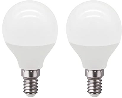 Pack 2 Bombillas LED Esférica E14 7.4W Equi.60W 806lm 3000K 25000H 7hSevenOn Premium