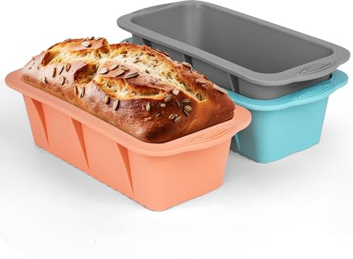 Winter Shore Set Stampi Silicone (3 Pezzi) - Forme Silicone per Dolci Antiaderenti, a Facile Rilascio, Sicure per il Forno, per Pane, Polpettone, Banana Bread, Pan Di Spagna - 25 x 12 x 7 cm