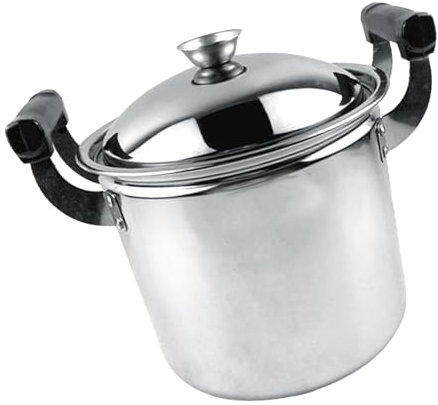 Pentola in Acciaio Inossidabile, Pentola da Cucina in Acciaio Inossidabile di Grande capacità Multifunzionale Sana per la Casa (24 cm)