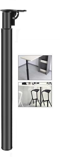 Genérico Patas de Mesa de Metal Negras Patas de Mesa Plegables 4 Piezas Patas de Muebles Ajustables Patas de Escritorio Plegables Telescópicas Barra para Mesas de Comedor Gabinete 1 Pieza