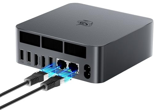 Beelink EQR6 Mini PC Windows 11 Pro, AMD Ryzen 7 6800U(8C/16T fino a 4,7Ghz), EQR6 Mini Computer 32GB LPDDR5 500GB M.2 PCIe4.0 SSD, 4K Dual Display,Dual HDMI, Dual 1000M LAN,WiFi6, BT5.2