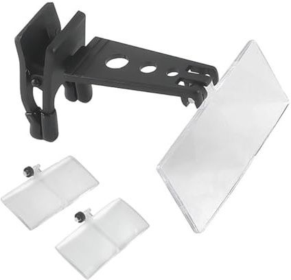 Durlo Lupa con clip para gafas, tres opciones de aumento. Lupa con clip para quienes usan gafas, ideal para reparar joyas, relojes y leer.