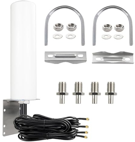 Boobrie 4x4 MIMO 4G LTE 5G Antenna 600-6000MHz Omnidirectional WiFi Antenna with SMA TS9 Connector 9.84ft RG58 Cable for T-Mobile Home Internet Verizon AT&T Modem Routers Gateways Hotspot Cellular