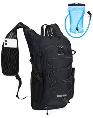 Blue Quartz Hydration Backpack with 2L Water Bladder, 18L Hiking Backpack for Women Men, Lightweight Water Pack with Phone Pocket for Quick Access, Hydration Pack for Cycling, Running, Biking